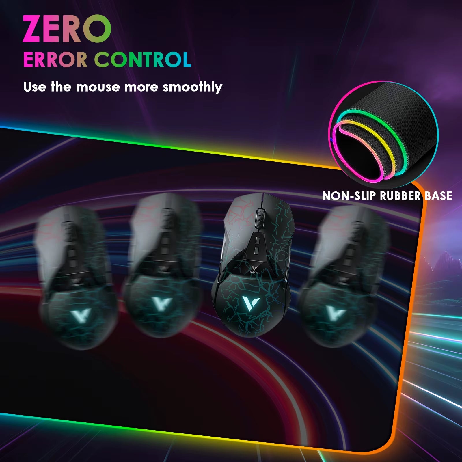 Wireless RGB Gaming Mouse Pad with Wireless Charging and 10 Light Modes - Extra Large Non-Slip Desk Mat for Keyboard