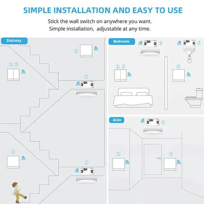 Smart Wireless Switch RF 433Mhz Self-Powered Push Button Wall Panels Remote Controller Light Switch Waterproof Wall Switch