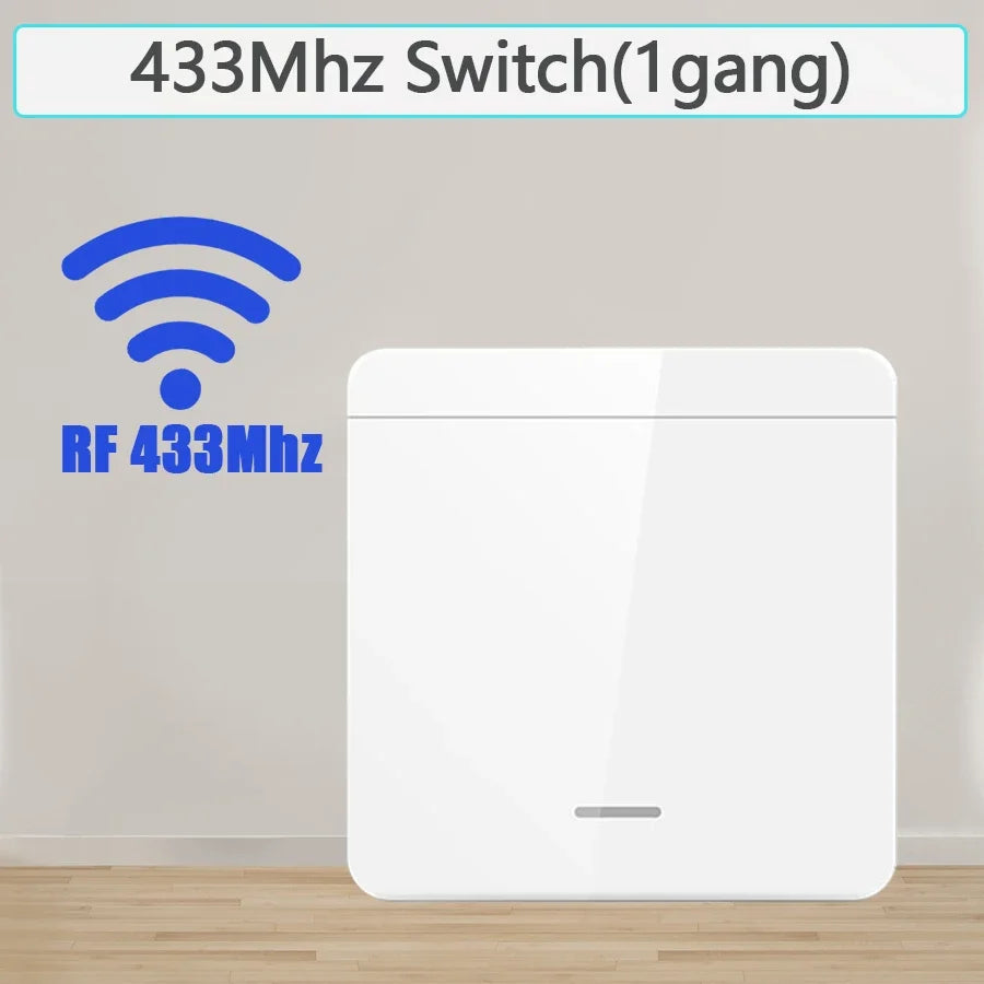 Smart Wireless Switch RF 433Mhz Self-Powered Push Button Wall Panels Remote Controller Light Switch Waterproof Wall Switch